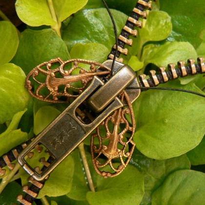 Steampunk Bracelet - Zipper Bracelet - Zip-on..