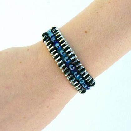 Zipper Bracelet - Industrial Bracelet - Cuff..