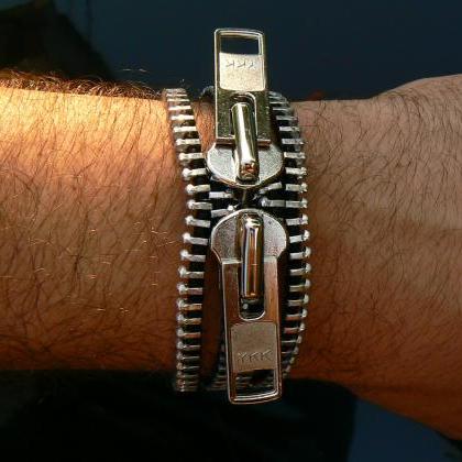 Industrial Bracelet - Zipper Bracelet - Goth..