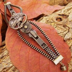 Steampunk Bracelet - Zipper Bracelet