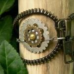 YOLO Antique Brass Zipper Bracelet