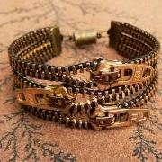 Uno Dos Tres Steampunk Bracelet - Zipper Bracelet
